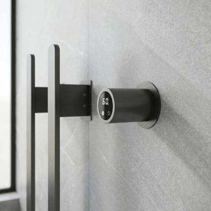 Sèche-serviette électrique design WiFi 80W – mural, discret et élégant