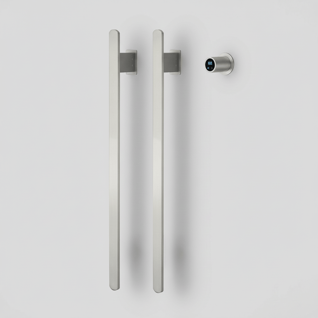 Sèche-serviette électrique design WiFi 80W – mural, discret et élégant