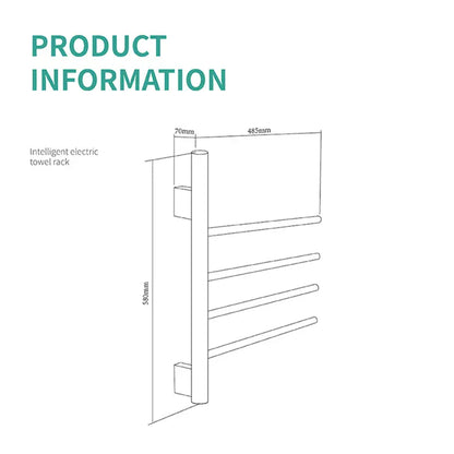 Sèche-serviettes salle de bain pivotant en fibre carbone