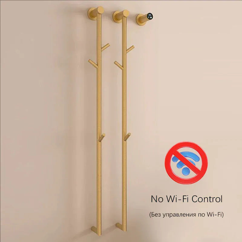 Sèche-serviettes thermostatique salle de bains Wifi 220V / Brossé Or-Sans Wifi