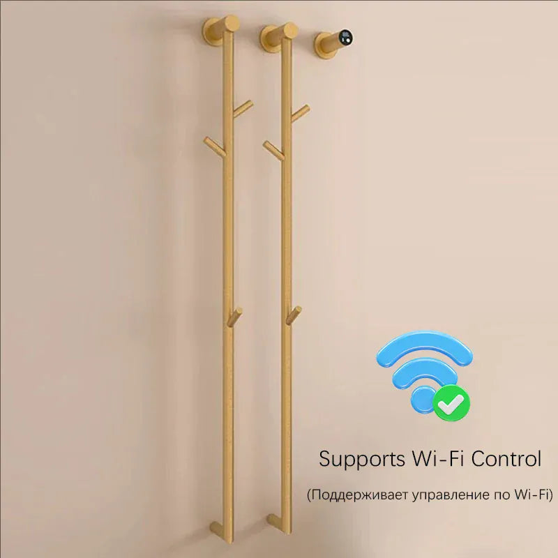 Sèche-serviettes thermostatique salle de bains Wifi 220V / Brossé Or-Wifi