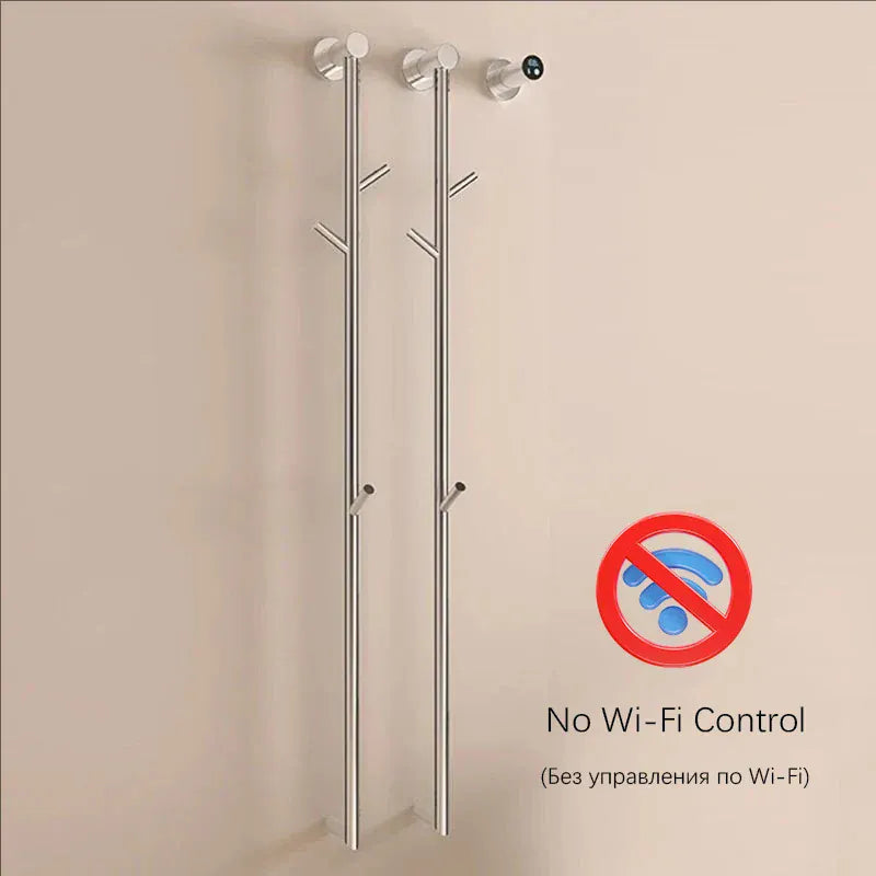 Sèche-serviettes thermostatique salle de bains Wifi 220V / Chrome-Sans Wifi