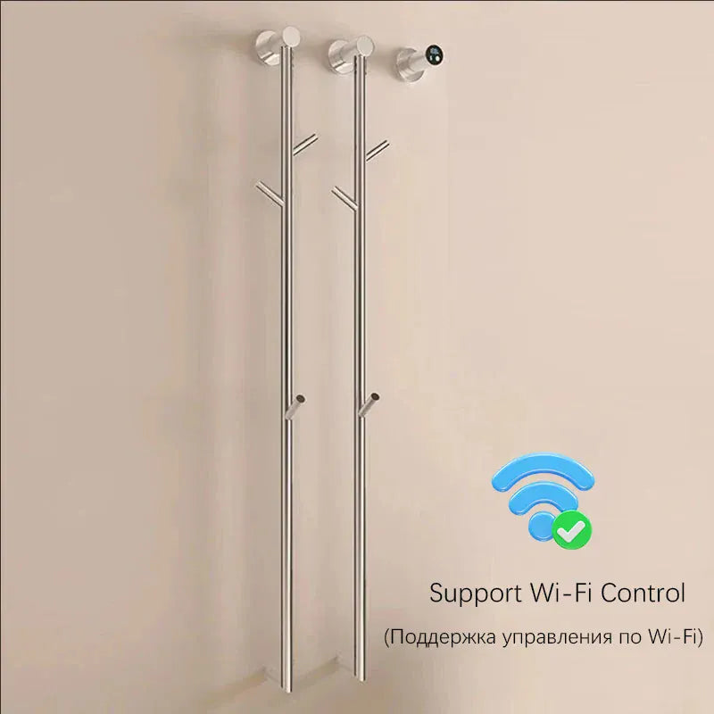 Sèche-serviettes thermostatique salle de bains Wifi 220V / Chrome-Wifi