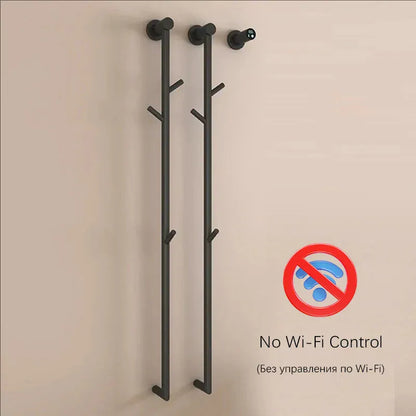 Sèche-serviettes thermostatique salle de bains Wifi 220V / Noir-Sans Wifi