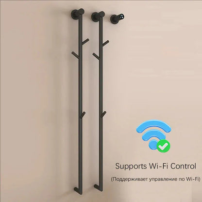 Sèche-serviettes thermostatique salle de bains Wifi 220V / Noir-Wifi