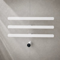 Aéraly ORIZZO 3 barres en finition Blanc Mat sur carrelage gris