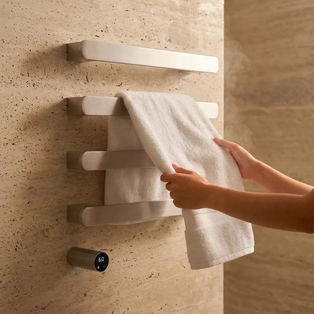 Aéraly SOLCO – Sèche-Serviette Horizontal Wi-Fi | Fibre Carbone | 3-5 Barres