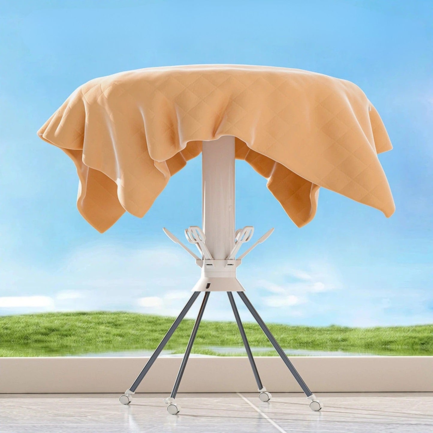 Séchoir à linge parapluie – pliable, portable et grande capacité