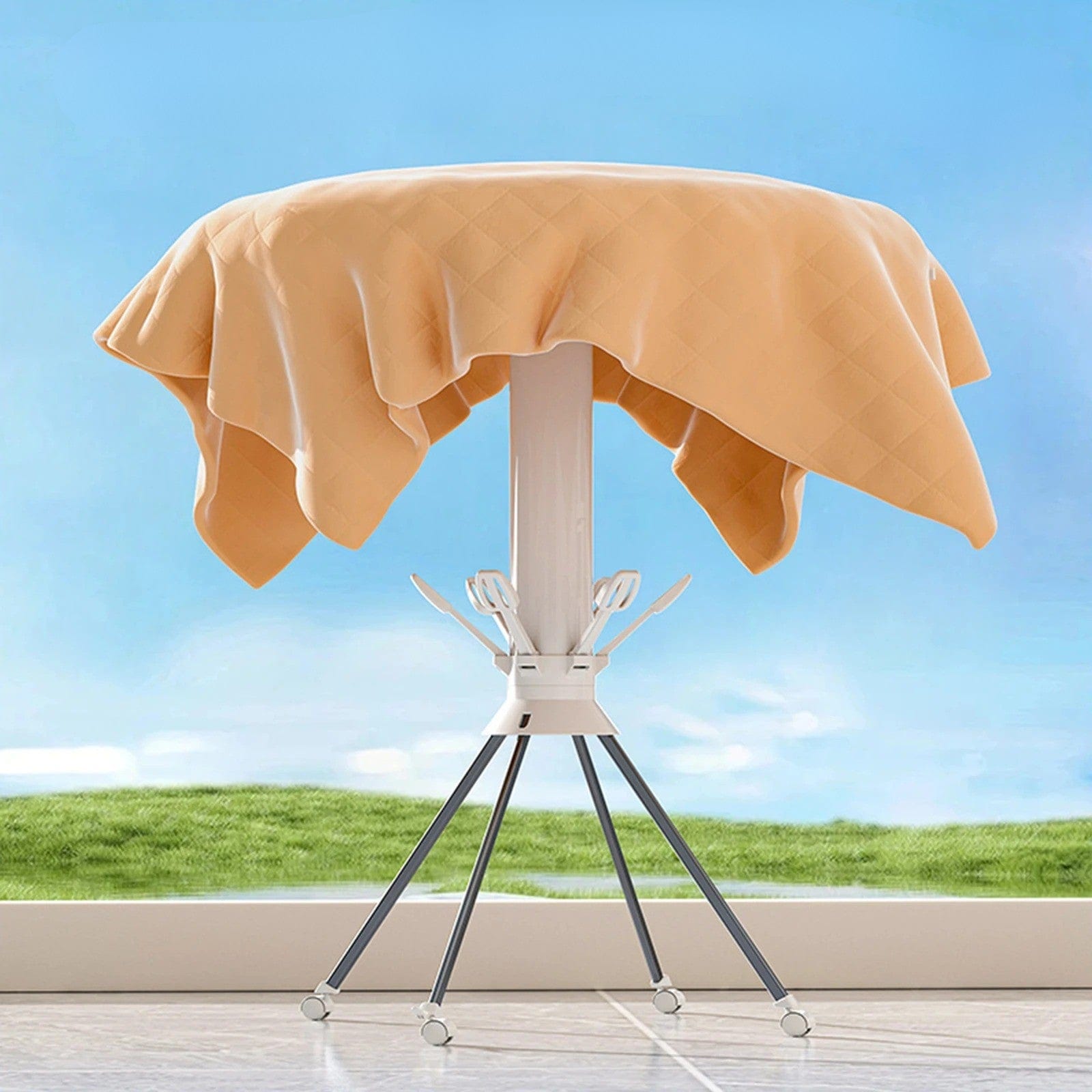 Séchoir à linge parapluie – pliable, portable et grande capacité