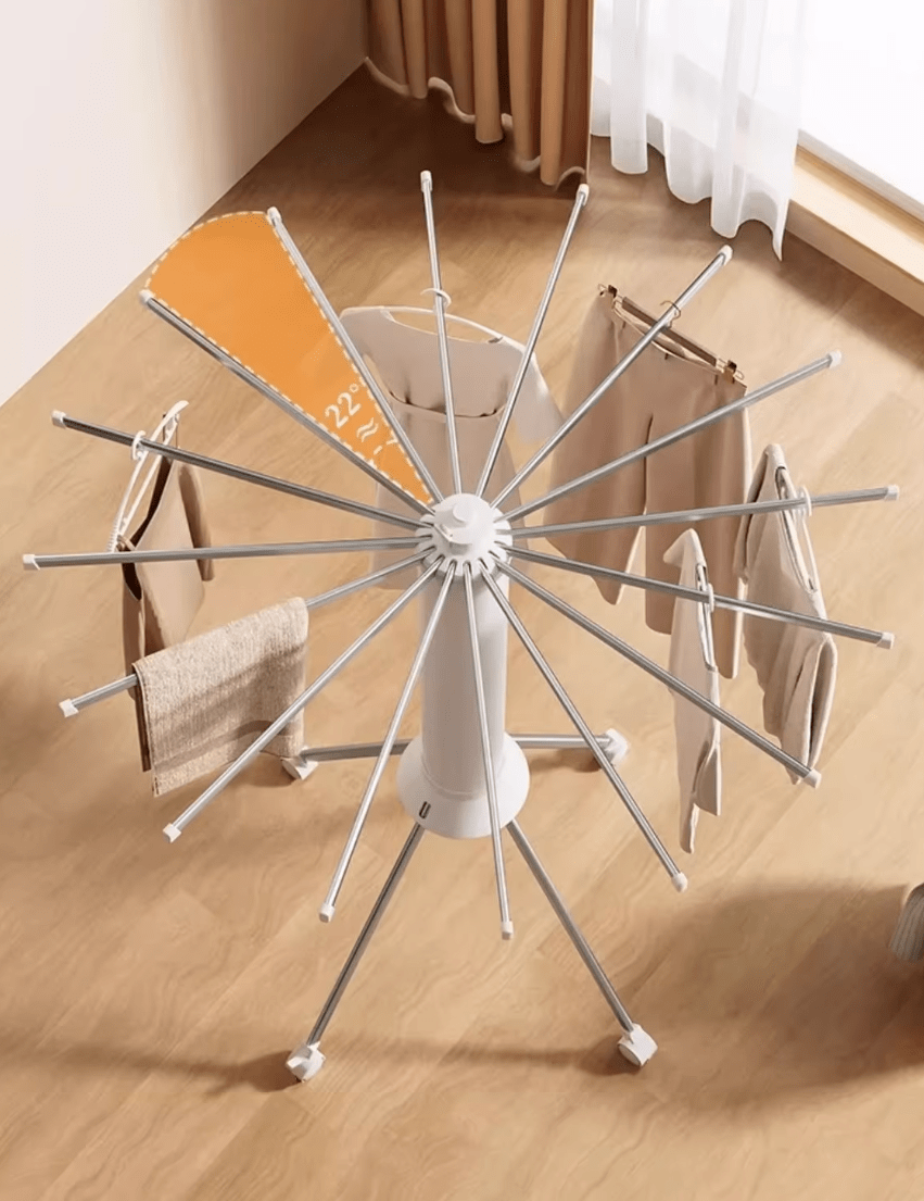 Séchoir à linge parapluie – pliable, portable et grande capacité