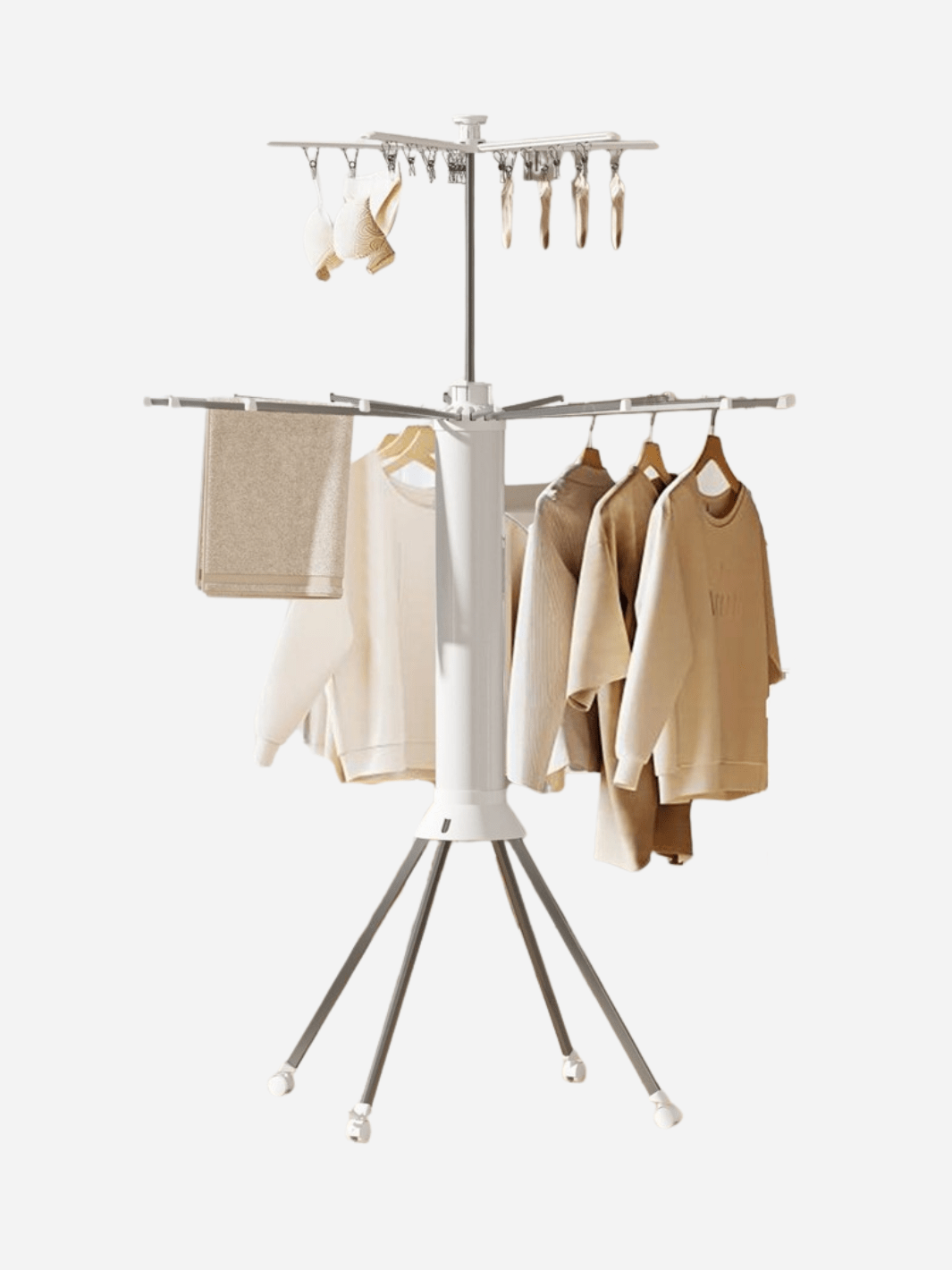 Séchoir à linge parapluie – pliable, portable et grande capacité