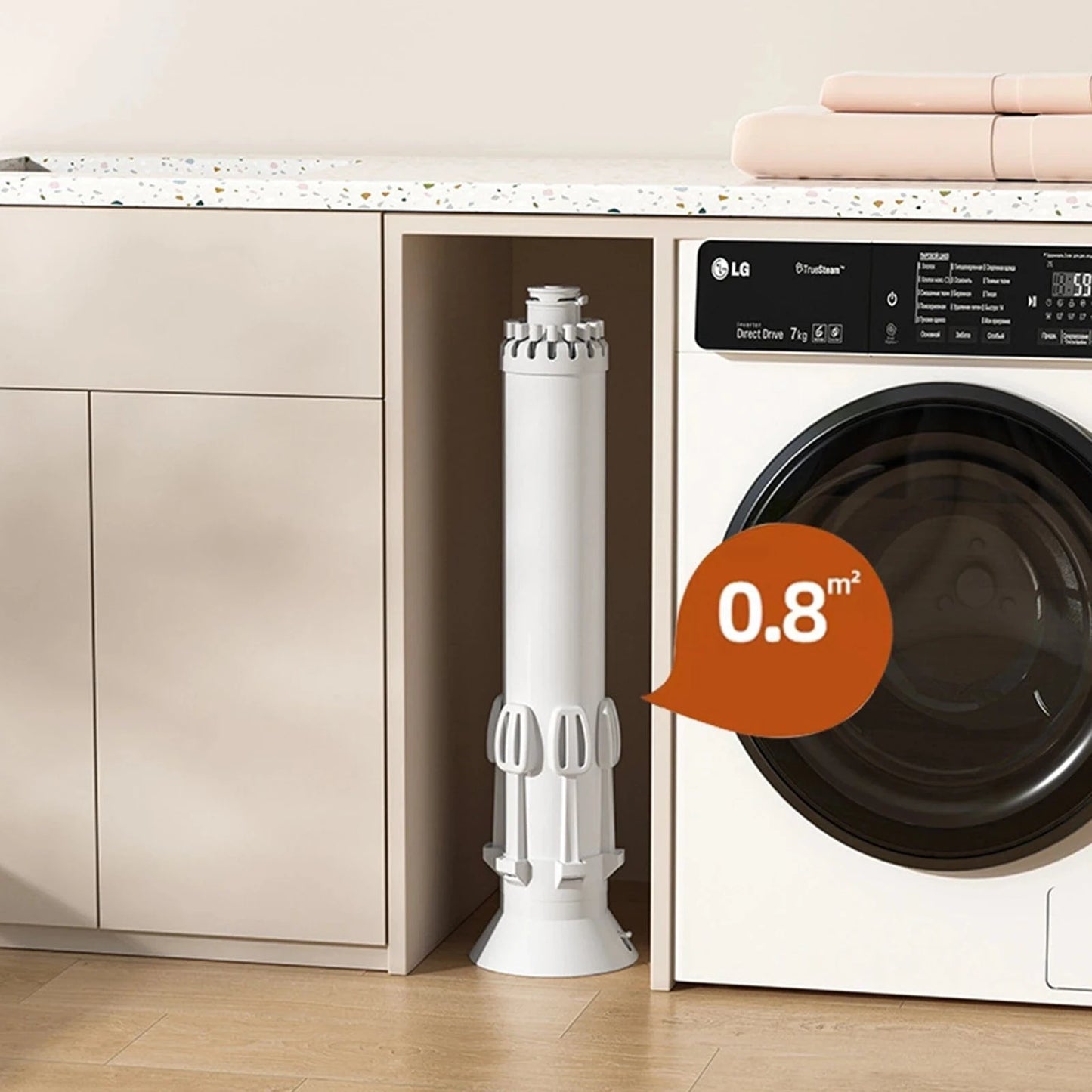 Séchoir à linge parapluie – pliable, portable et grande capacité