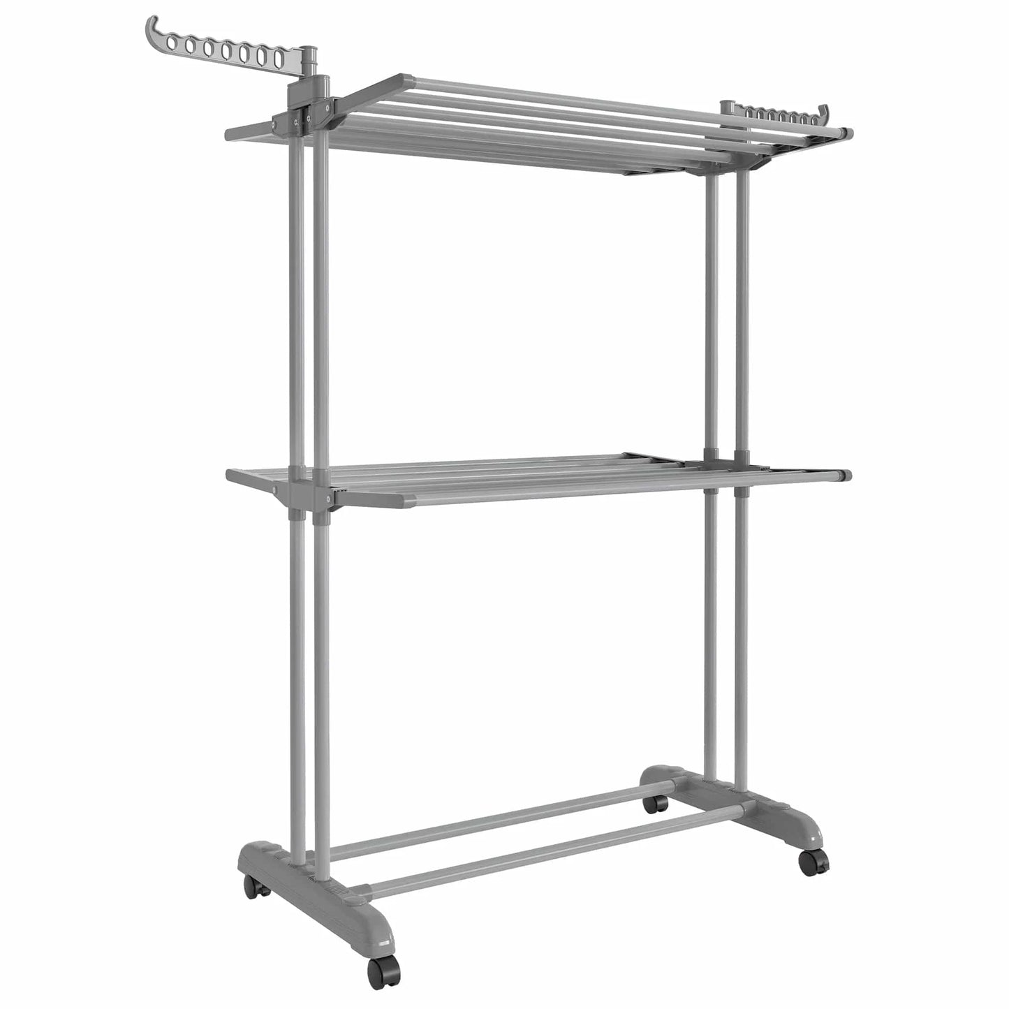 Clothes Drying Rack, Foldable, 63.5 x 128 x 148 cm, Large Capacity, Indoor and Outdoor Use, Dove Grey Gris Tourterelle / GERMANY