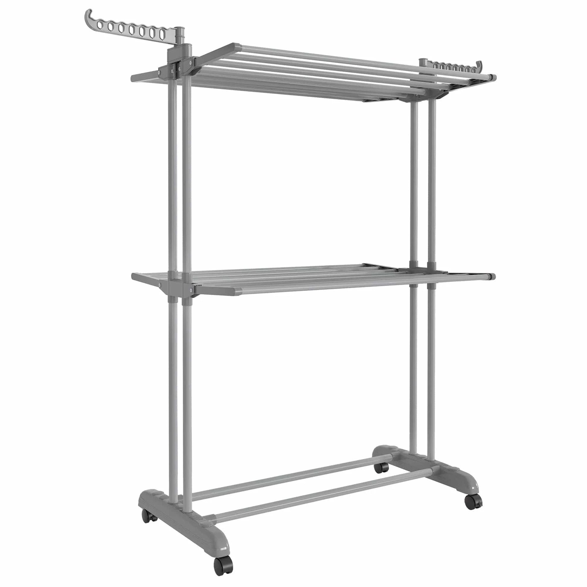 Clothes Drying Rack, Foldable, 63.5 x 128 x 148 cm, Large Capacity, Indoor and Outdoor Use, Dove Grey Gris Tourterelle / GERMANY