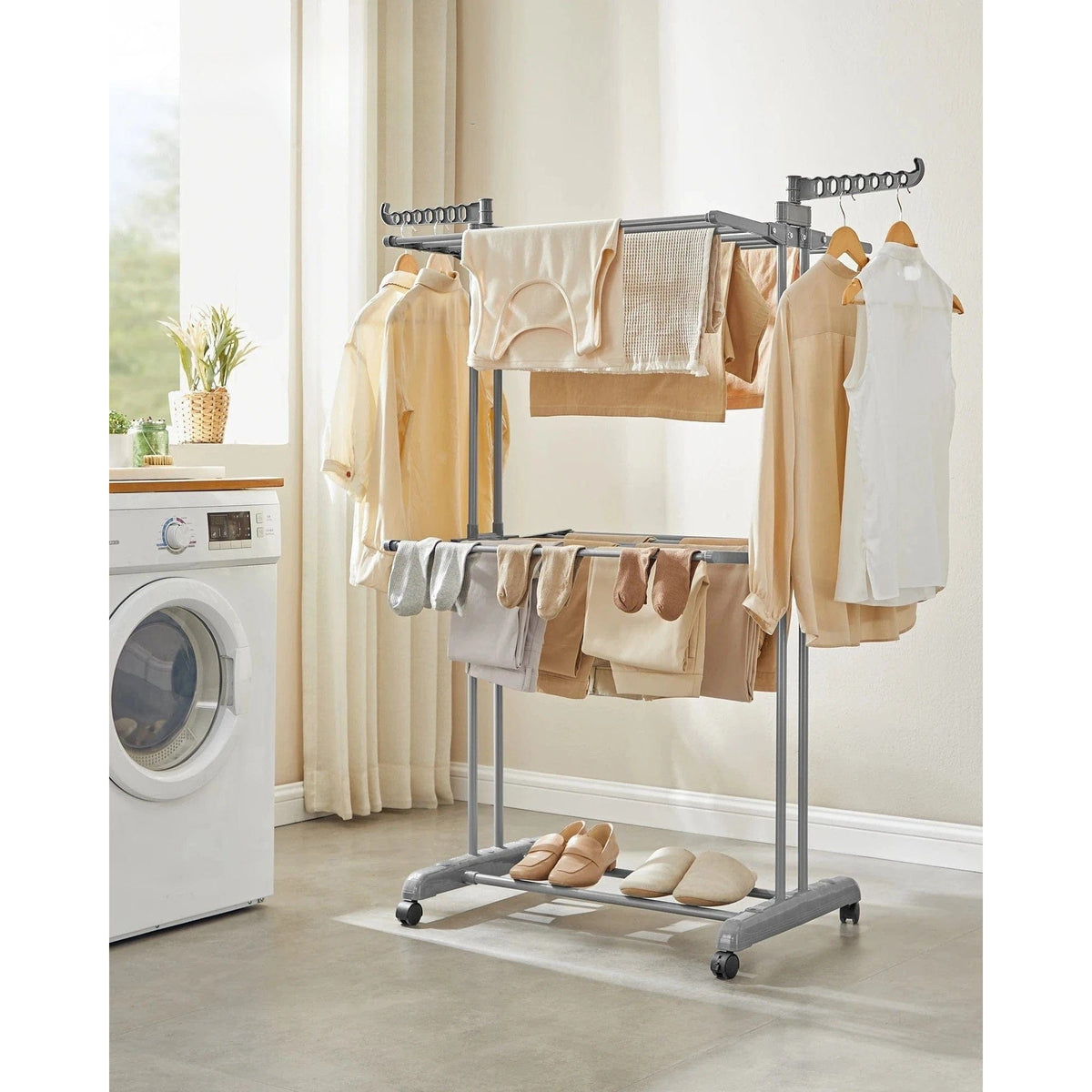 Séchoir linge pliable grandes capacités, intérieur & extérieur - Aéraly
