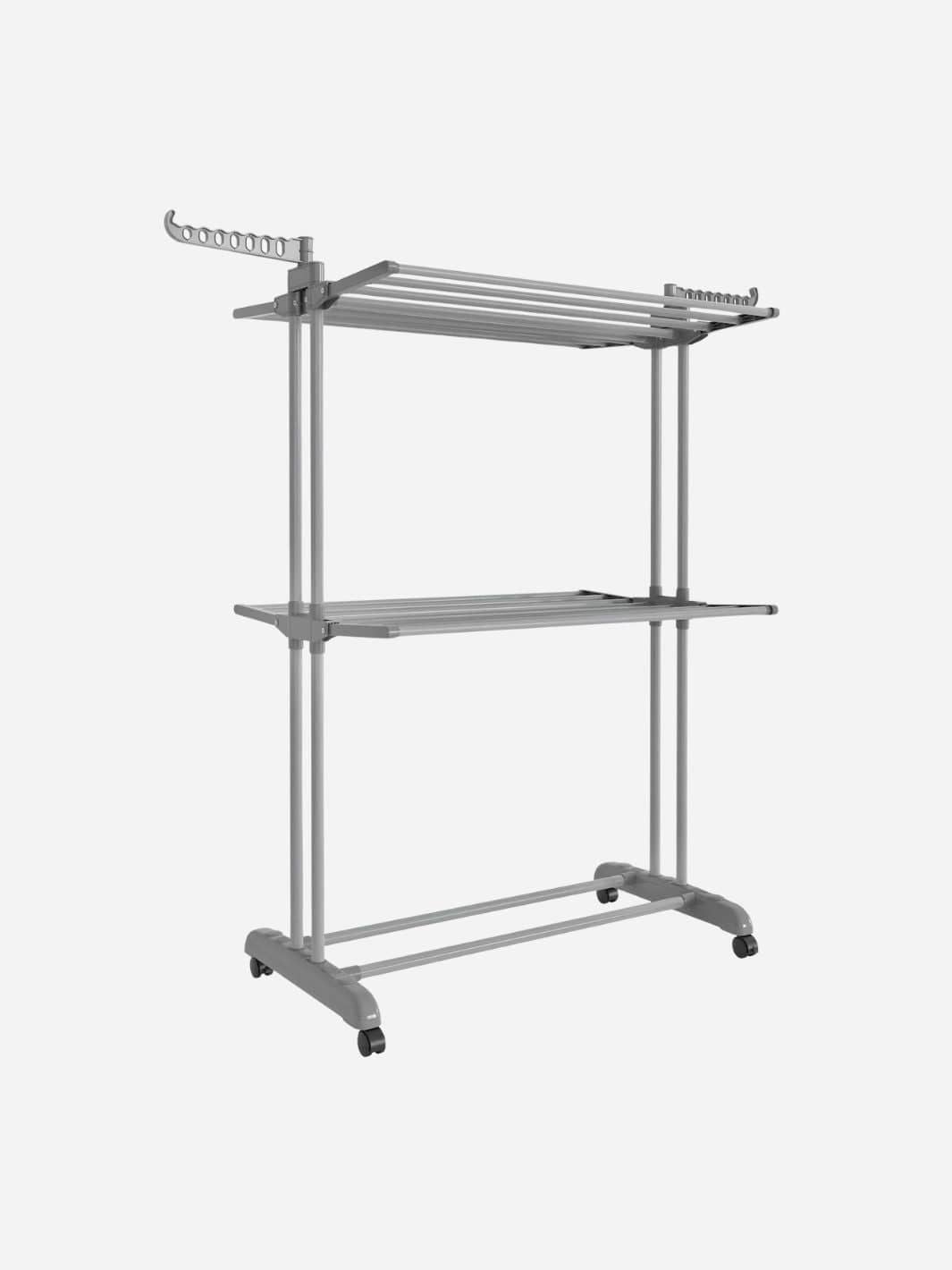 Séchoir linge pliable grandes capacités, intérieur & extérieur Gris