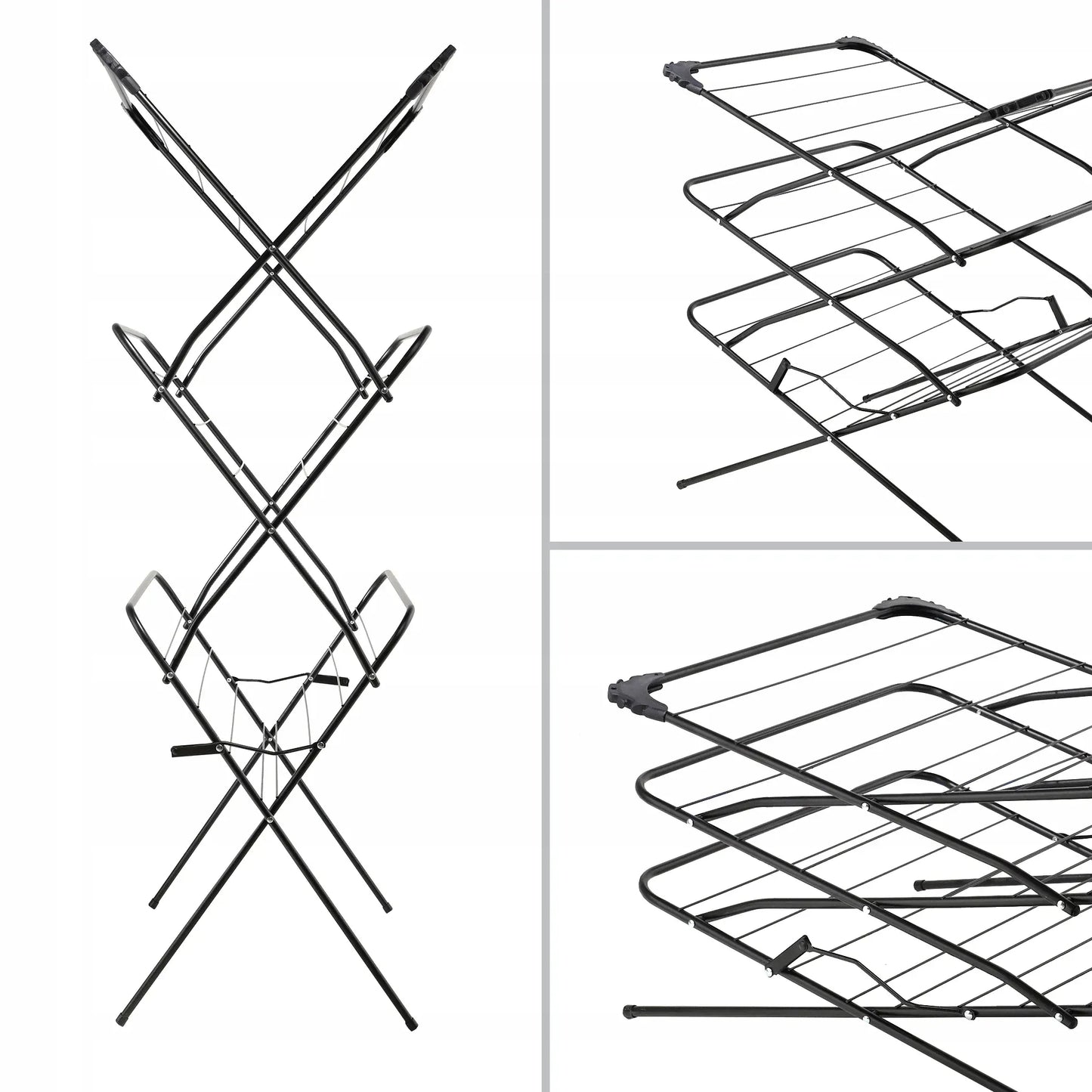 Séchoir linge vertical pliable balcon