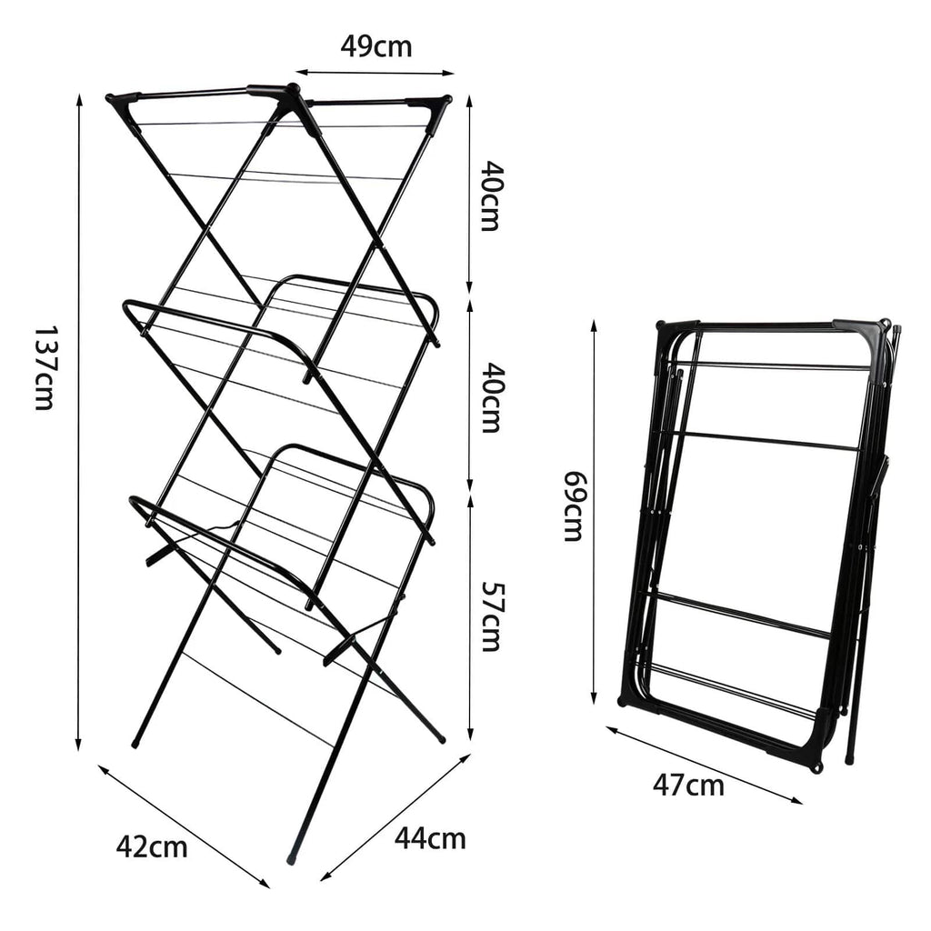 Séchoir linge vertical pliable balcon - Aeraly
