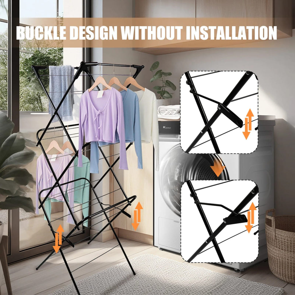 Séchoir linge vertical pliable balcon - Aeraly