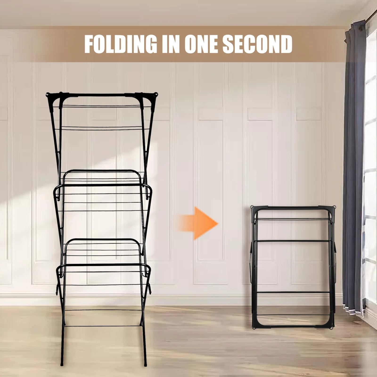 Séchoir linge vertical pliable balcon - Aeraly