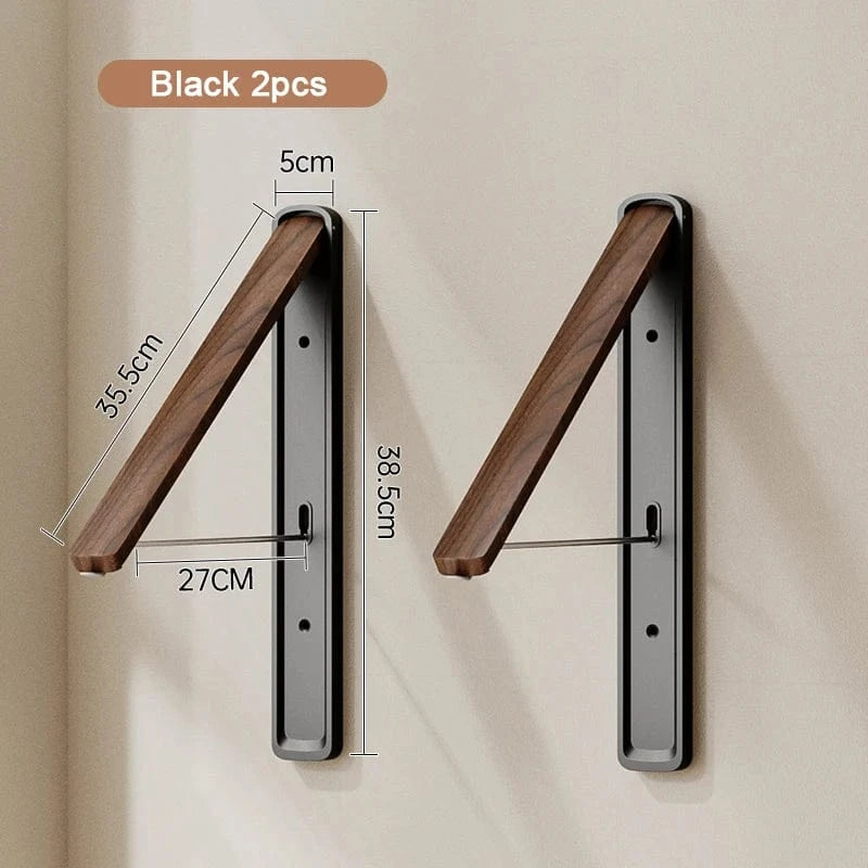 Sechoir mural pliable – Séchage gain de place et discret Noir A2