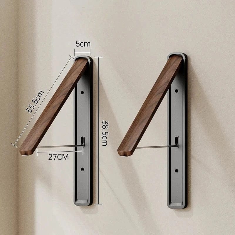 Sechoir mural pliable – Séchage gain de place et discret Noir A2