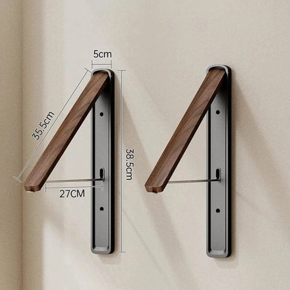 Sechoir mural pliable – Séchage gain de place et discret Noir A2