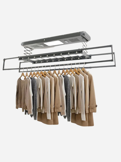 Séchoir plafond électrique avec télécommande, LED et ventilation