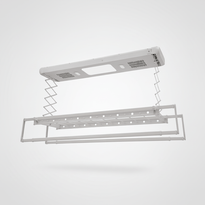 Séchoir plafond électrique avec télécommande, LED et ventilation - Aeraly
