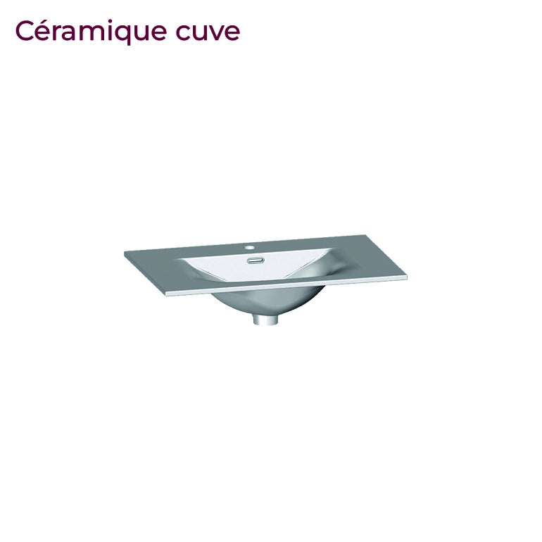 Meuble vasque simple 70cm Amande Mat