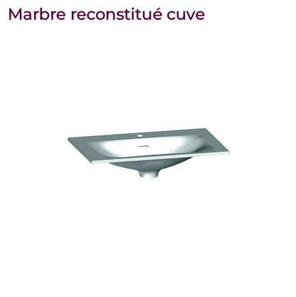 Meuble vasque simple 70cm Chêne Sanremo