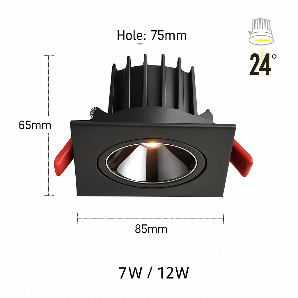 Spot LED encastrable anti-éblouissement réglable CLARO