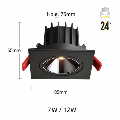 Spot LED encastrable anti-éblouissement réglable CLARO