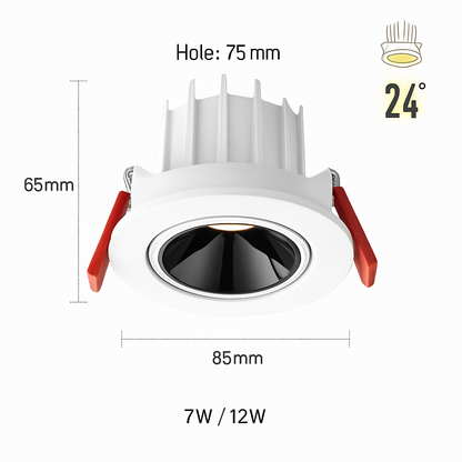 Spot LED encastrable anti-éblouissement réglable CLARO