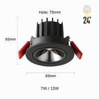 Spot LED encastrable anti-éblouissement réglable CLARO