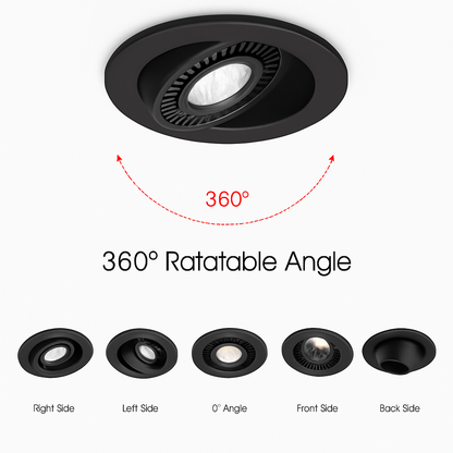 Spot LED encastrable rotatif 360 degrés ROTAX