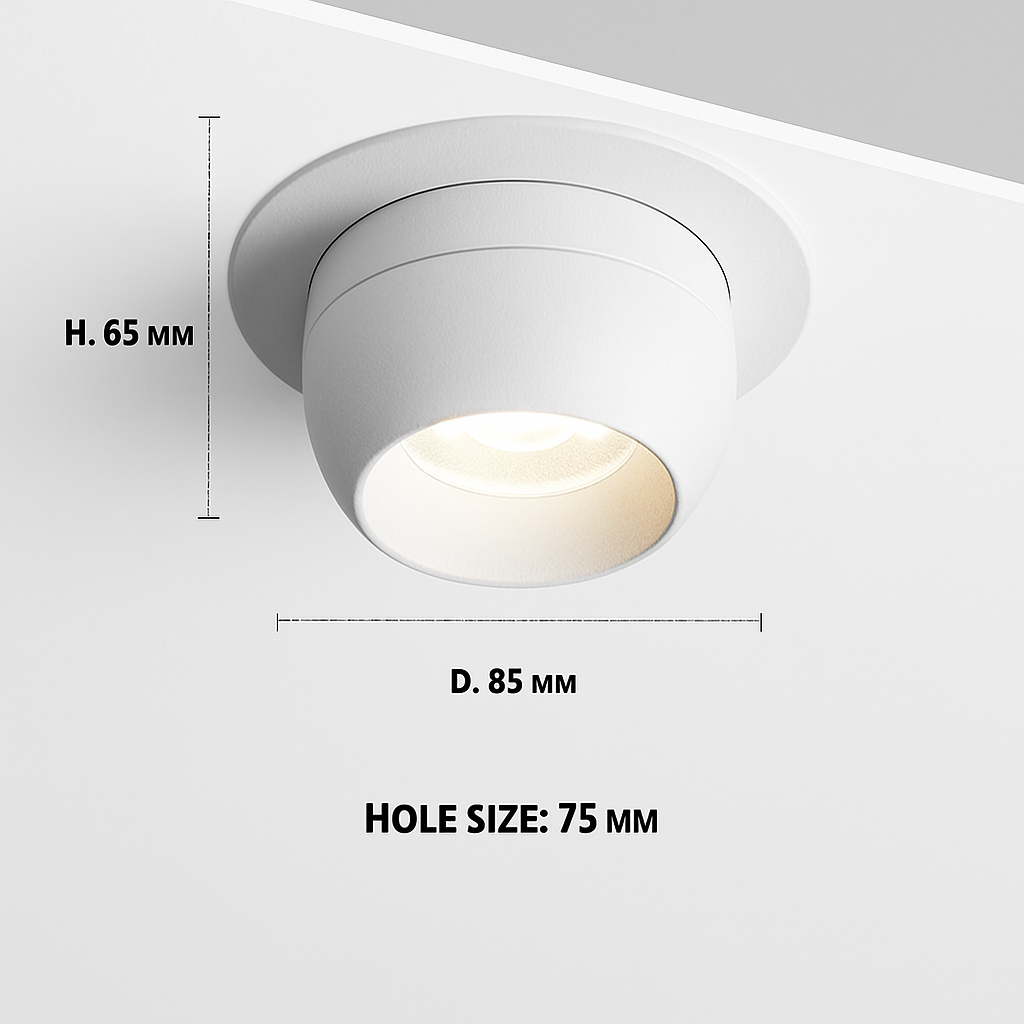 Spot LED encastrable rotatif intensité variable VARIO