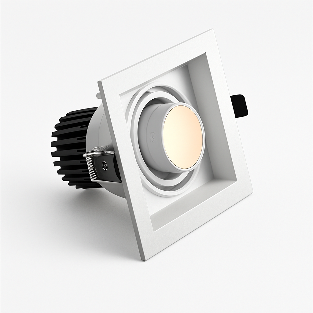 Spot moderne LED carré focus réglable QUADRA
