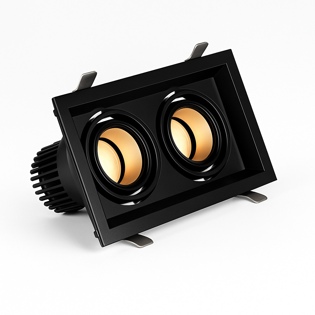 Spot moderne LED carré focus réglable QUADRA