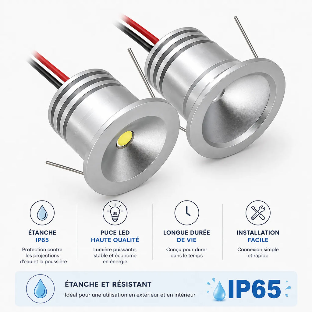 LED Einbaustrahler, IP65 konform HYDRA