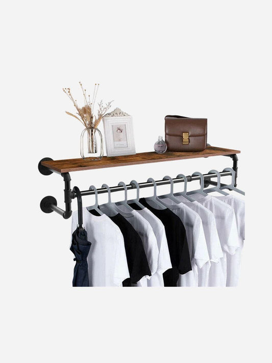 Support mural barre vêtements industriel