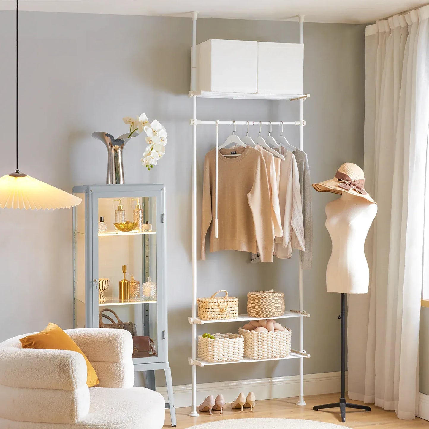 Support robe télescopique - Optimisez votre rangement