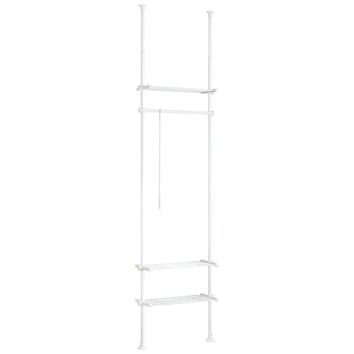 Support robe télescopique - Optimisez votre rangement Blanc