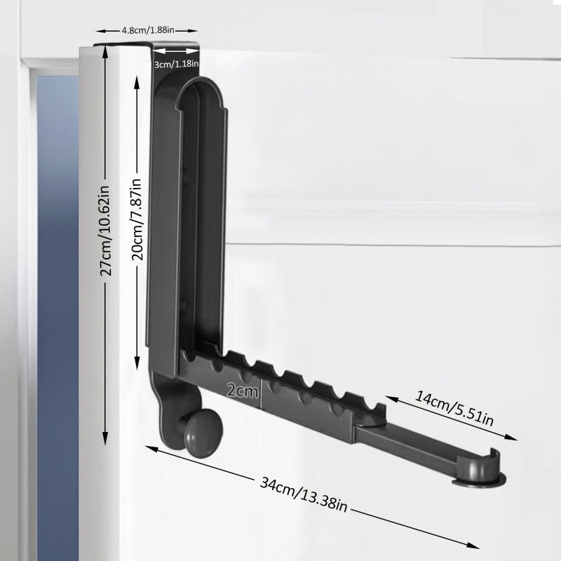 Support vêtements pliable suspendu mur Argenté