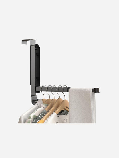 Support vêtements pliable suspendu mur Argenté