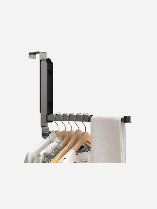 Support vêtements pliable suspendu mur Argenté
