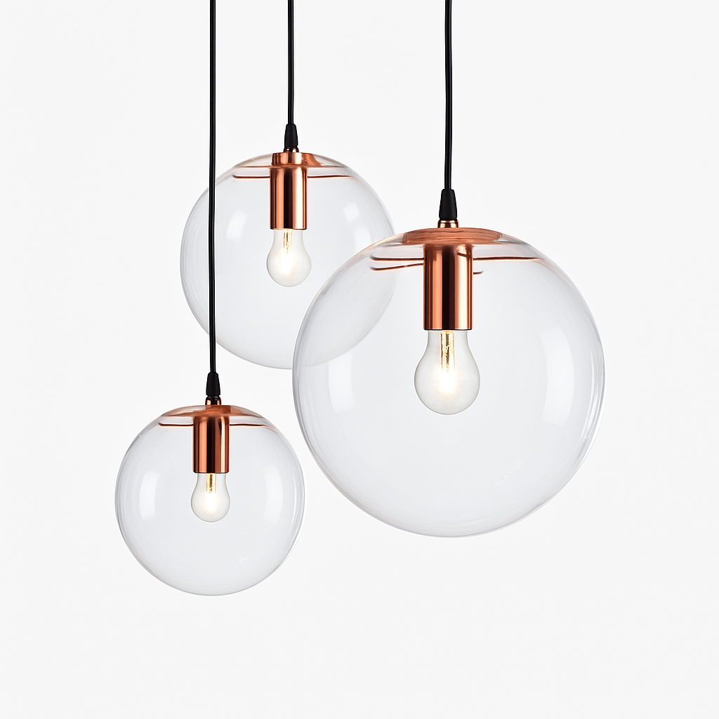 Suspension design boule en verre ONIRA