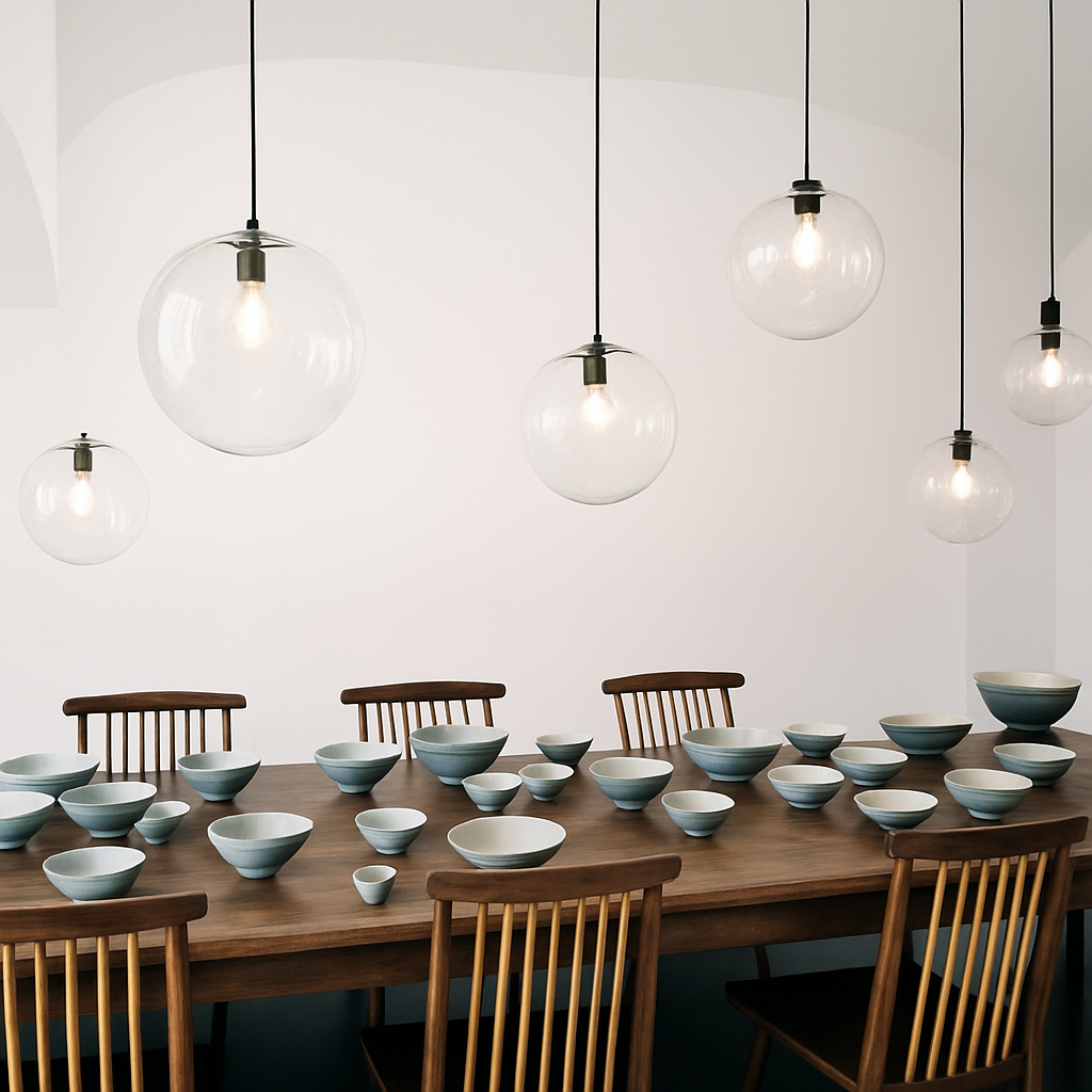 Suspension design boule en verre ONIRA