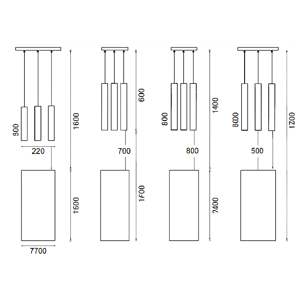 Suspension design cylindrique LED CANNA