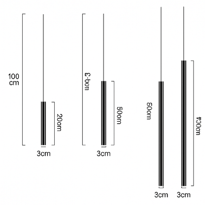 Suspension design cylindrique LED CANNA